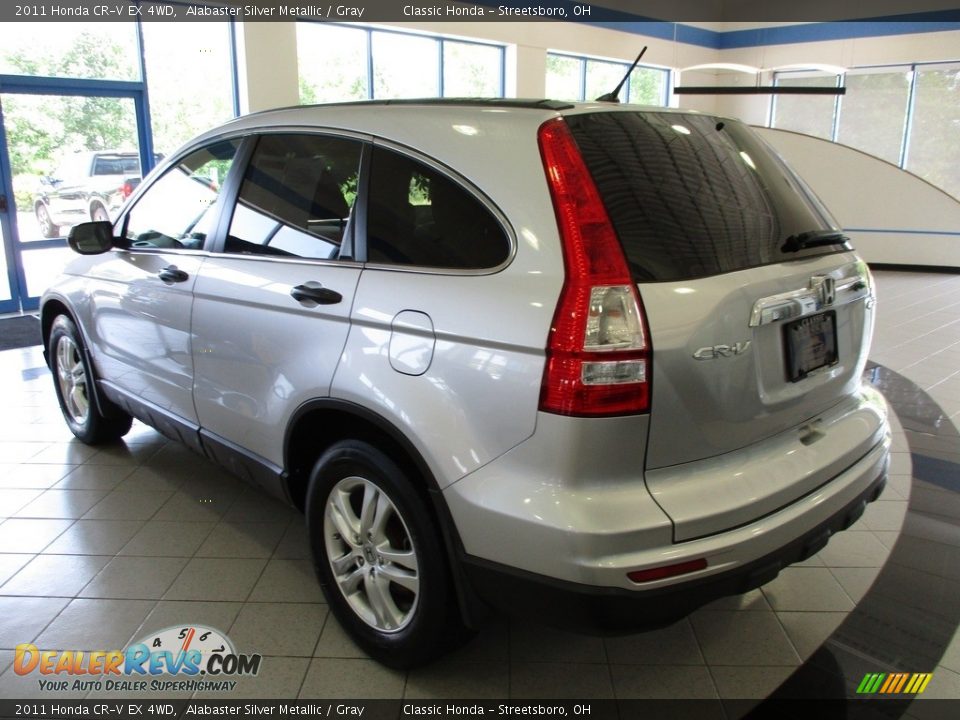 2011 Honda CR-V EX 4WD Alabaster Silver Metallic / Gray Photo #9