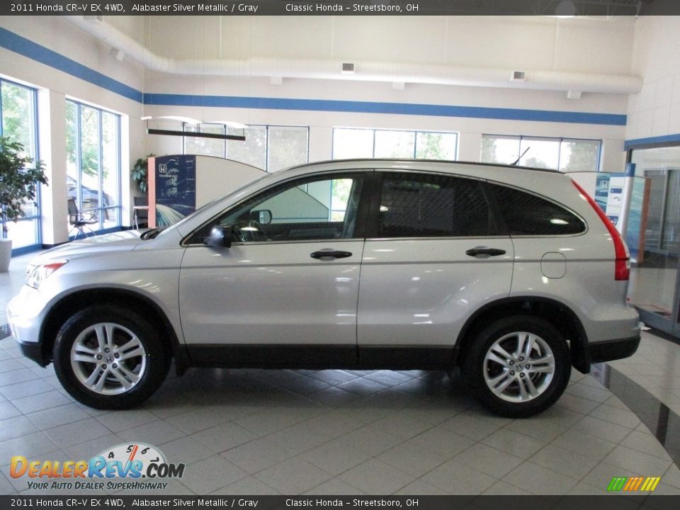 2011 Honda CR-V EX 4WD Alabaster Silver Metallic / Gray Photo #10