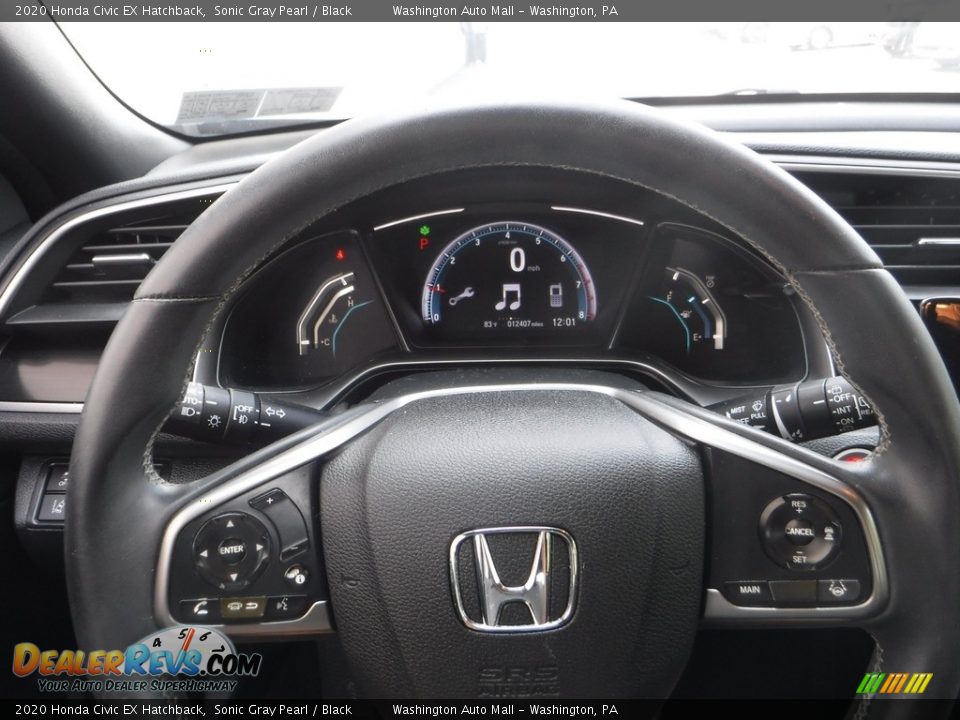 2020 Honda Civic EX Hatchback Sonic Gray Pearl / Black Photo #22