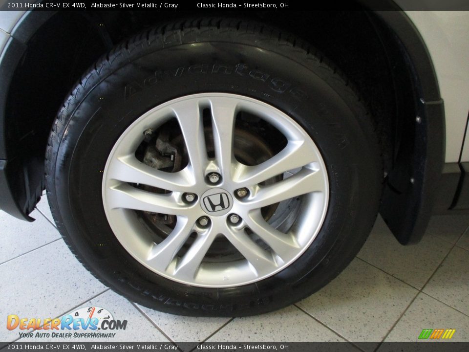 2011 Honda CR-V EX 4WD Alabaster Silver Metallic / Gray Photo #12