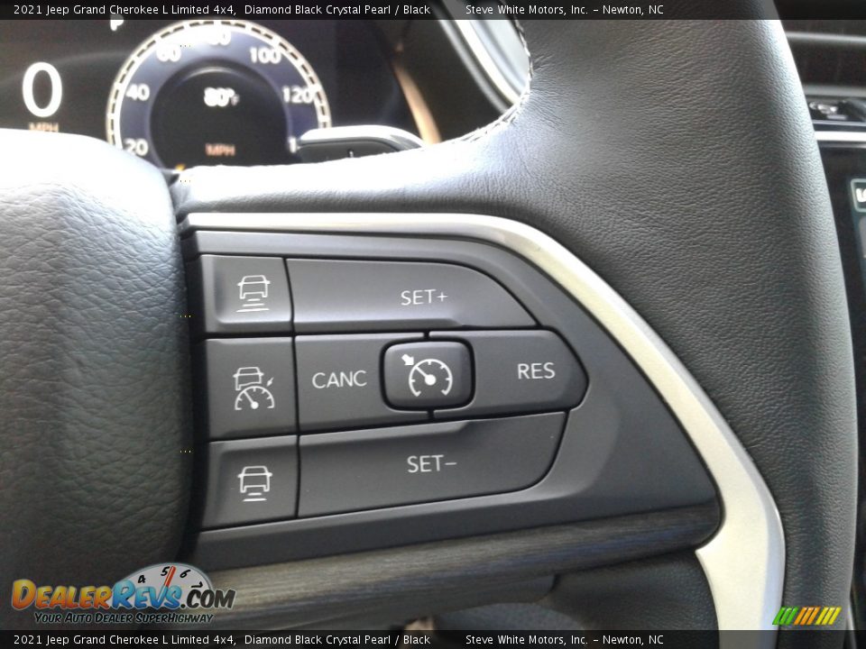 2021 Jeep Grand Cherokee L Limited 4x4 Diamond Black Crystal Pearl / Black Photo #22
