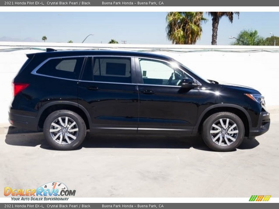 2021 Honda Pilot EX-L Crystal Black Pearl / Black Photo #5