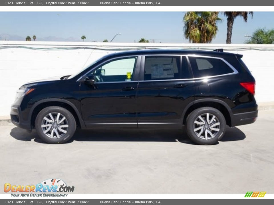 2021 Honda Pilot EX-L Crystal Black Pearl / Black Photo #9