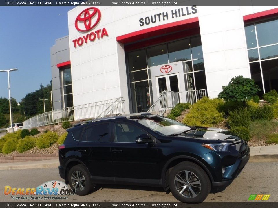 2018 Toyota RAV4 XLE AWD Galactic Aqua Mica / Black Photo #2