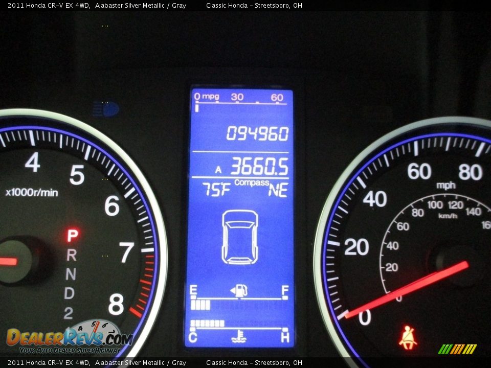 2011 Honda CR-V EX 4WD Alabaster Silver Metallic / Gray Photo #31