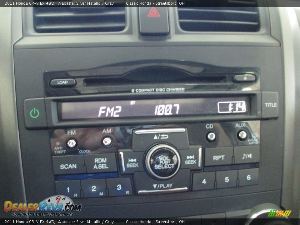 2011 Honda CR-V EX 4WD Alabaster Silver Metallic / Gray Photo #34