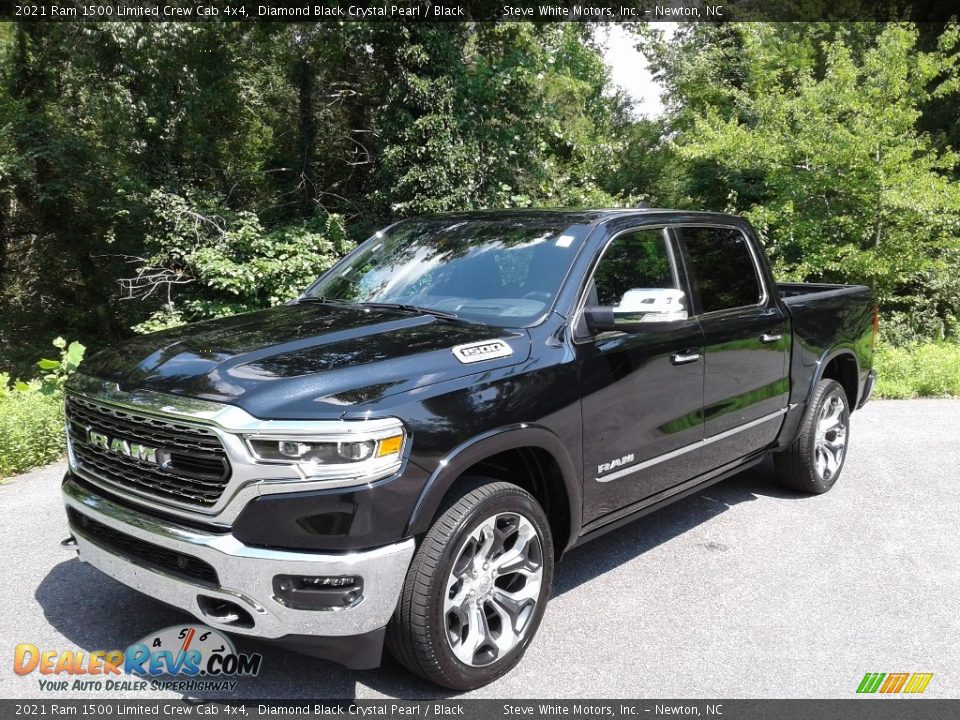 2021 Ram 1500 Limited Crew Cab 4x4 Diamond Black Crystal Pearl / Black Photo #2