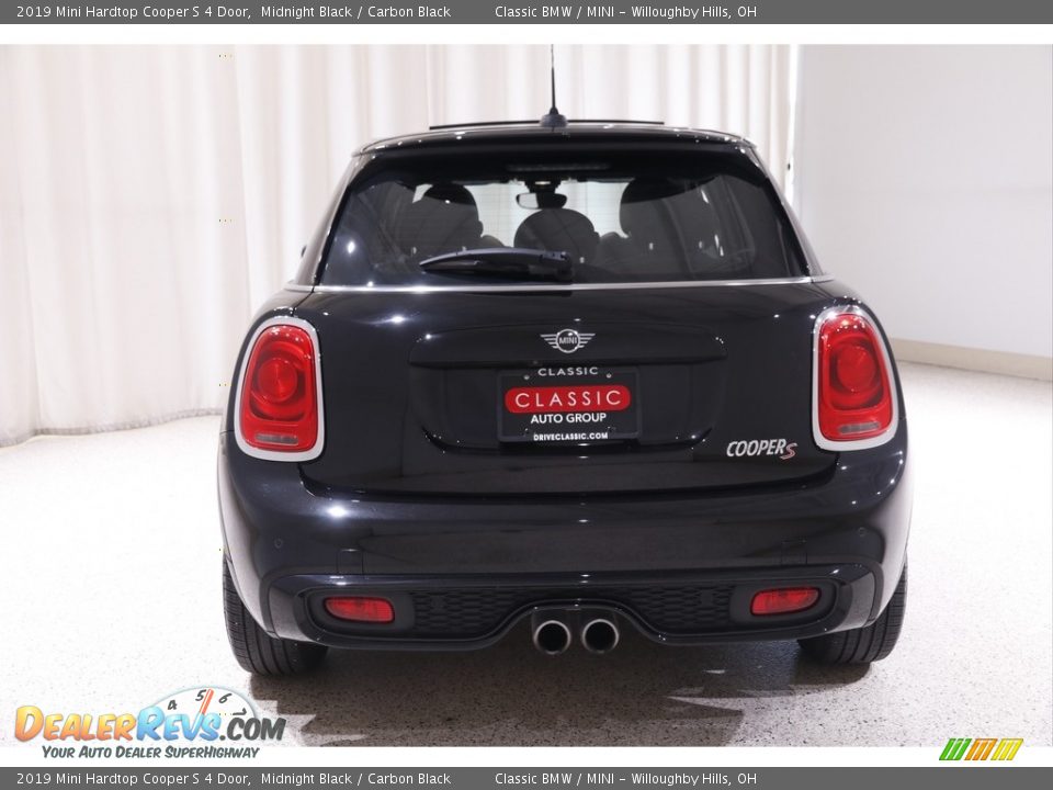 2019 Mini Hardtop Cooper S 4 Door Midnight Black / Carbon Black Photo #18