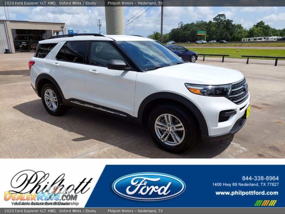 2020 Ford Explorer XLT 4WD Oxford White / Ebony Photo #1