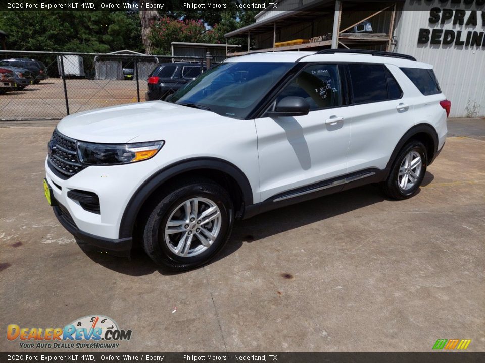 2020 Ford Explorer XLT 4WD Oxford White / Ebony Photo #3