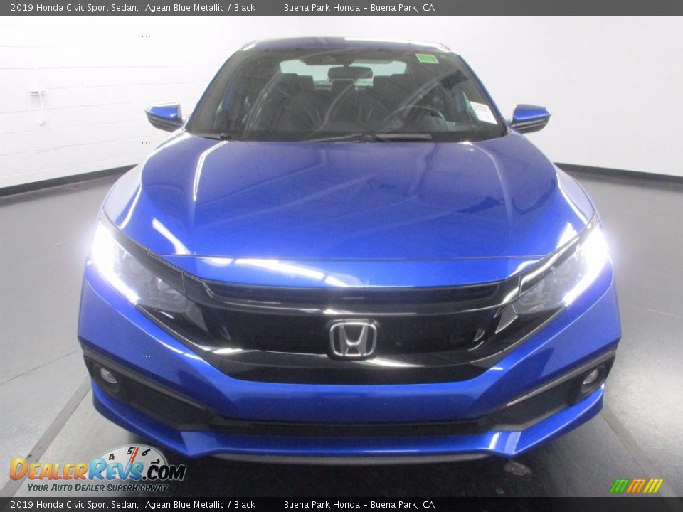 2019 Honda Civic Sport Sedan Agean Blue Metallic / Black Photo #2