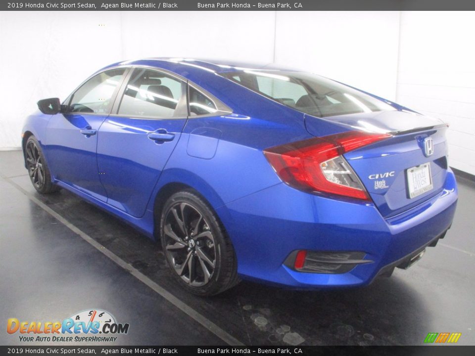 2019 Honda Civic Sport Sedan Agean Blue Metallic / Black Photo #5