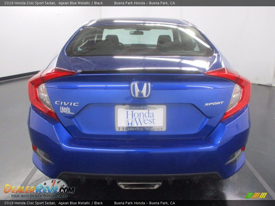 2019 Honda Civic Sport Sedan Agean Blue Metallic / Black Photo #6