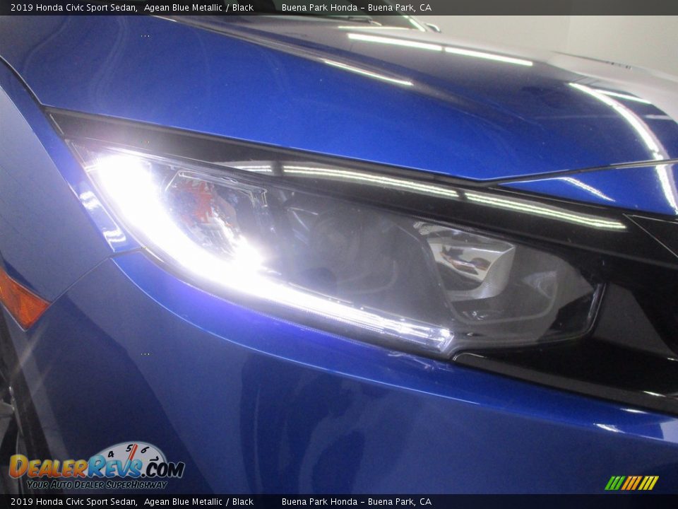 2019 Honda Civic Sport Sedan Agean Blue Metallic / Black Photo #9