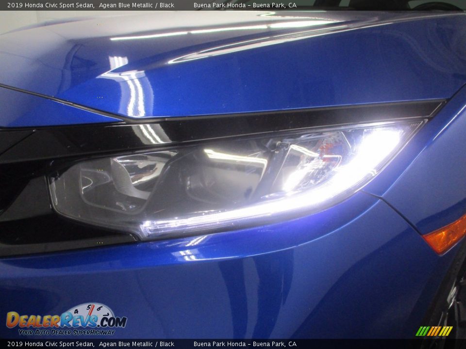 2019 Honda Civic Sport Sedan Agean Blue Metallic / Black Photo #10