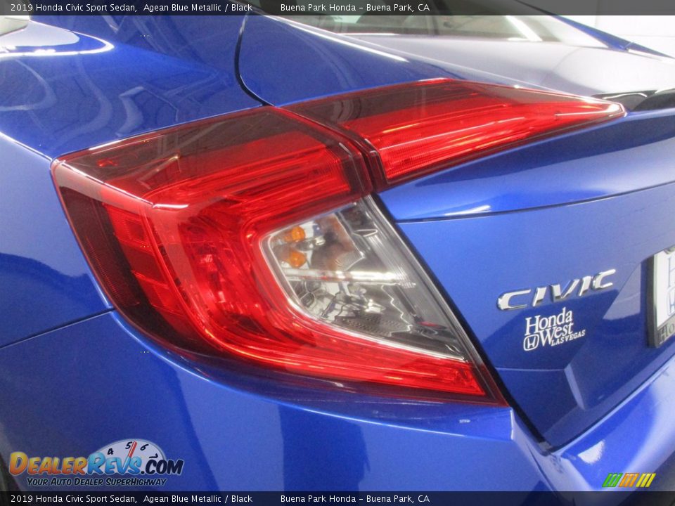 2019 Honda Civic Sport Sedan Agean Blue Metallic / Black Photo #11