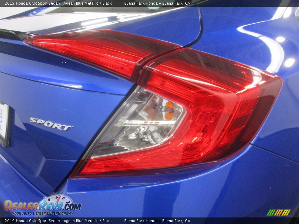 2019 Honda Civic Sport Sedan Agean Blue Metallic / Black Photo #12