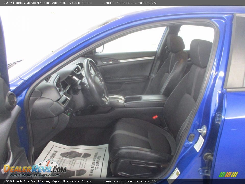 2019 Honda Civic Sport Sedan Agean Blue Metallic / Black Photo #14
