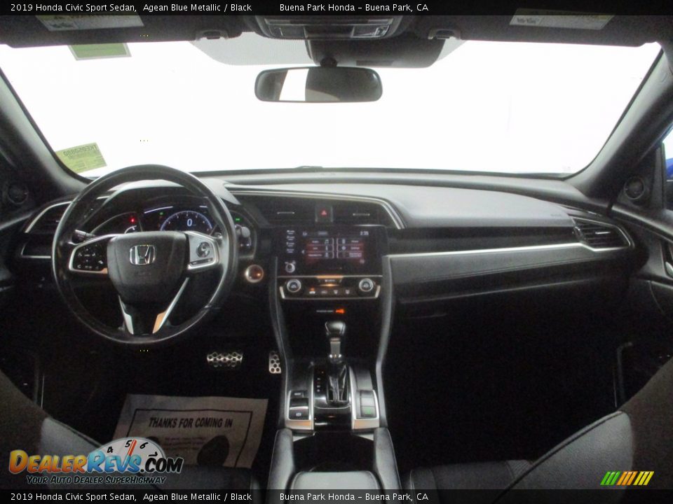 2019 Honda Civic Sport Sedan Agean Blue Metallic / Black Photo #15