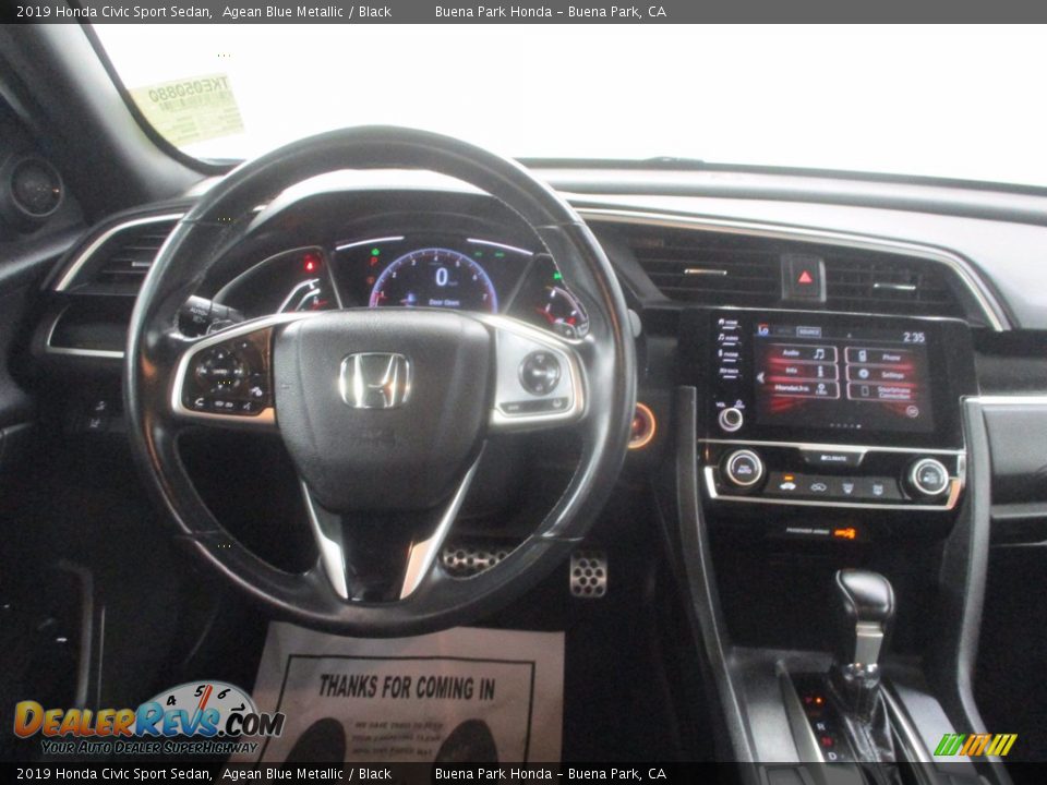 2019 Honda Civic Sport Sedan Agean Blue Metallic / Black Photo #16