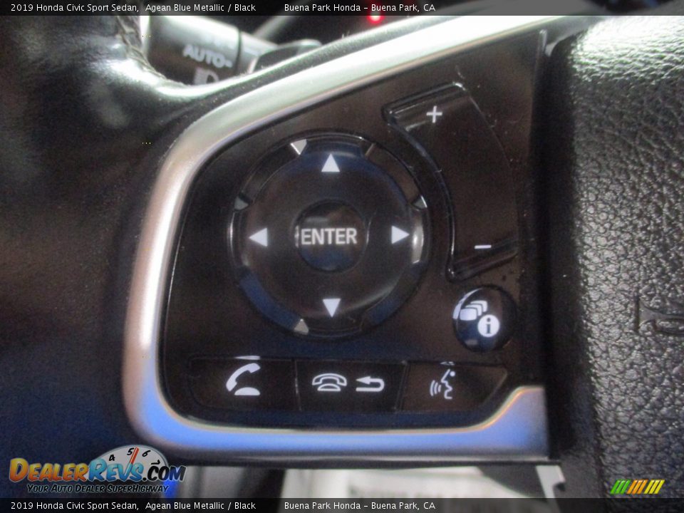 2019 Honda Civic Sport Sedan Agean Blue Metallic / Black Photo #17