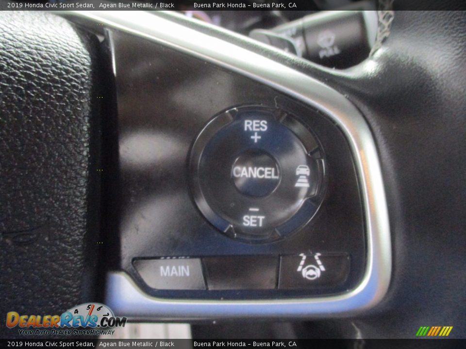 2019 Honda Civic Sport Sedan Agean Blue Metallic / Black Photo #18