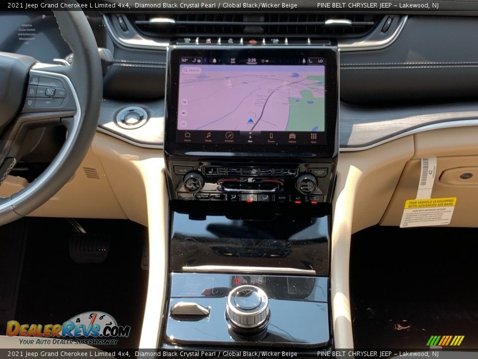 2021 Jeep Grand Cherokee L Limited 4x4 Diamond Black Crystal Pearl / Global Black/Wicker Beige Photo #7