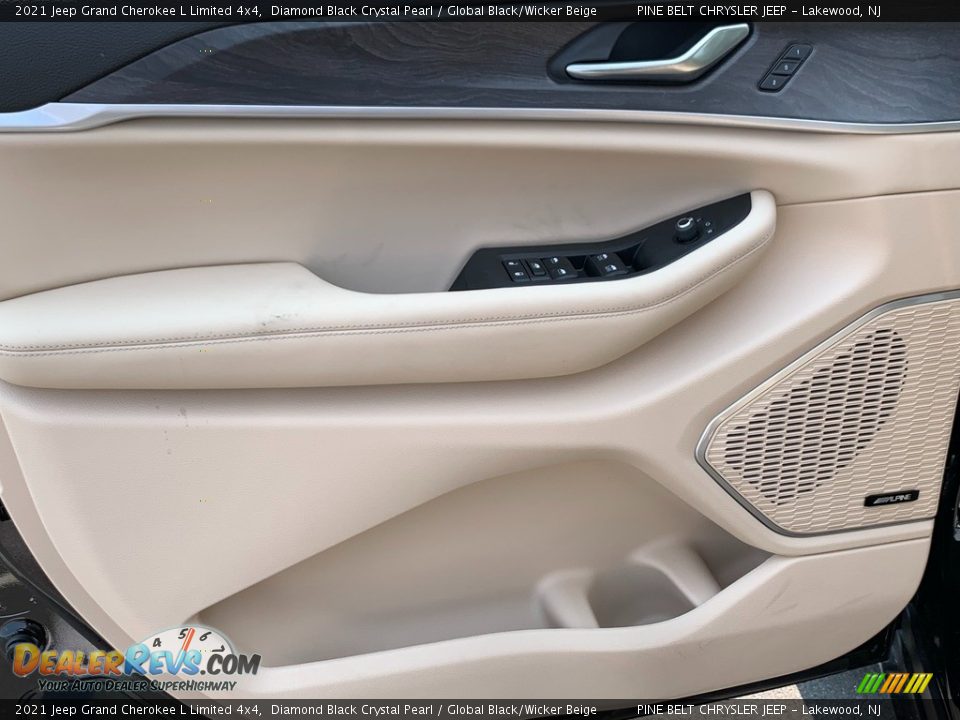 2021 Jeep Grand Cherokee L Limited 4x4 Diamond Black Crystal Pearl / Global Black/Wicker Beige Photo #8