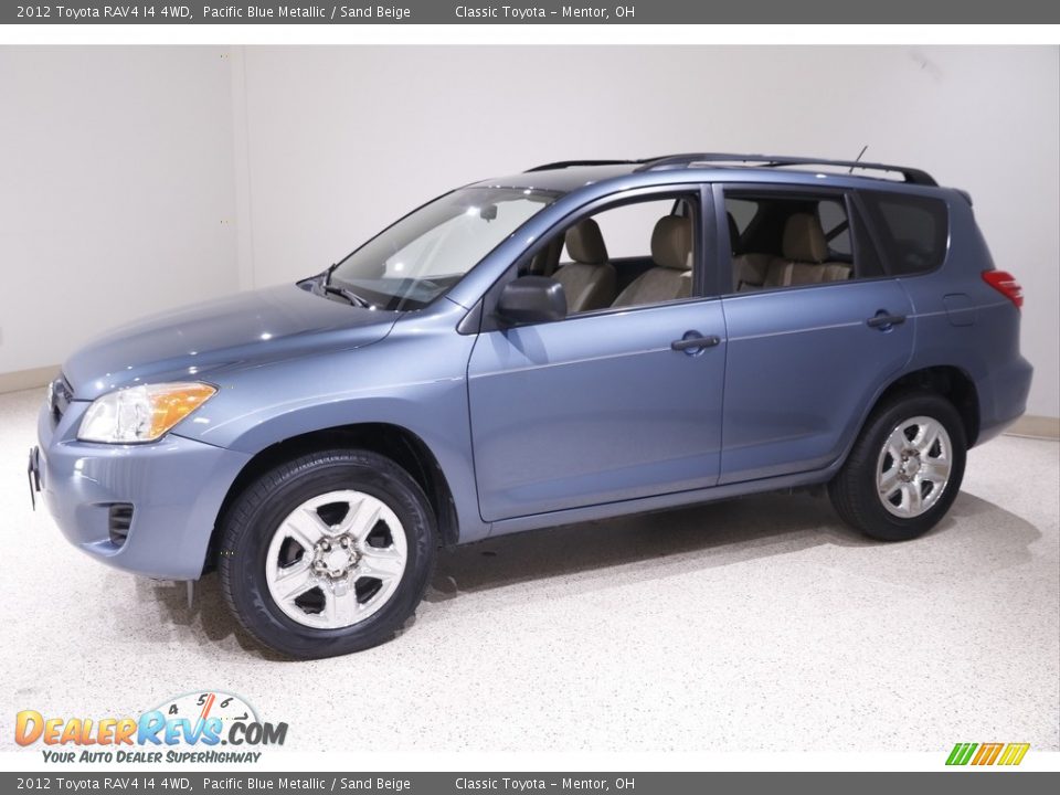 2012 Toyota RAV4 I4 4WD Pacific Blue Metallic / Sand Beige Photo #3