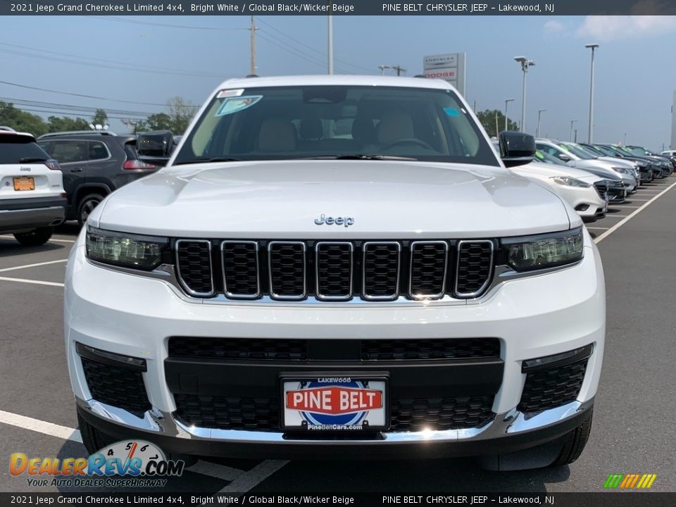 2021 Jeep Grand Cherokee L Limited 4x4 Bright White / Global Black/Wicker Beige Photo #2