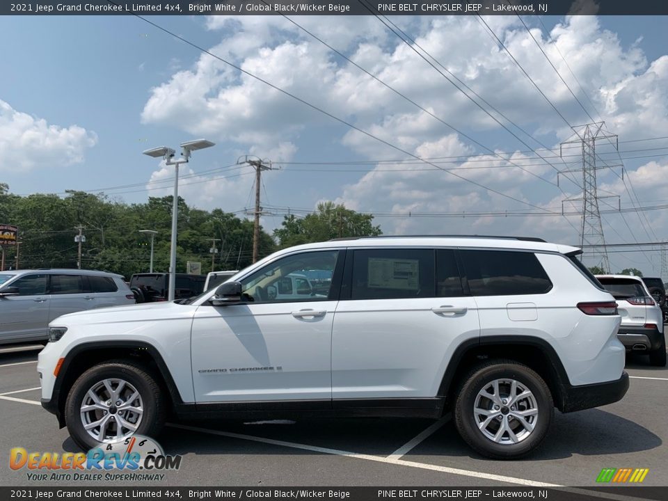 2021 Jeep Grand Cherokee L Limited 4x4 Bright White / Global Black/Wicker Beige Photo #3