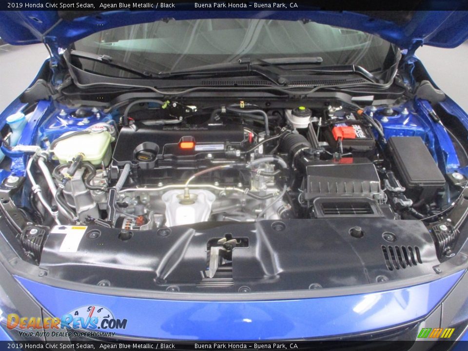 2019 Honda Civic Sport Sedan Agean Blue Metallic / Black Photo #36