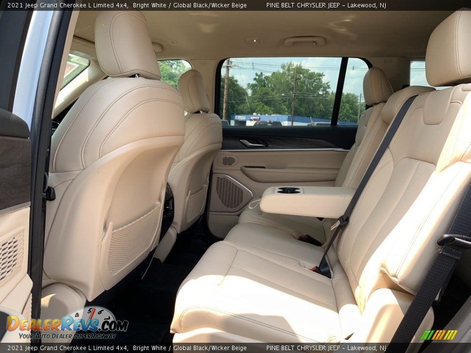 2021 Jeep Grand Cherokee L Limited 4x4 Bright White / Global Black/Wicker Beige Photo #6