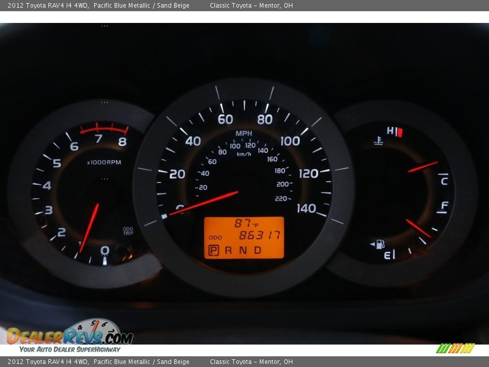2012 Toyota RAV4 I4 4WD Pacific Blue Metallic / Sand Beige Photo #8