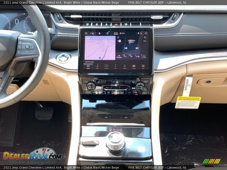 2021 Jeep Grand Cherokee L Limited 4x4 Bright White / Global Black/Wicker Beige Photo #7
