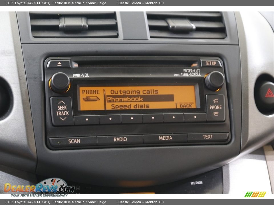 2012 Toyota RAV4 I4 4WD Pacific Blue Metallic / Sand Beige Photo #10