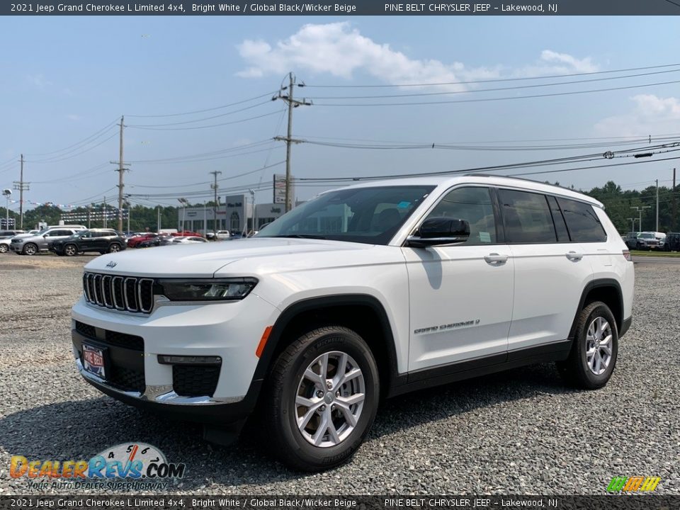 2021 Jeep Grand Cherokee L Limited 4x4 Bright White / Global Black/Wicker Beige Photo #1