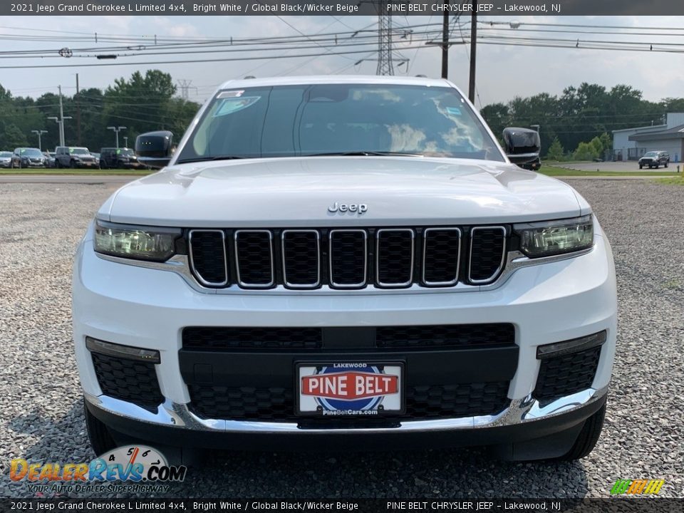 2021 Jeep Grand Cherokee L Limited 4x4 Bright White / Global Black/Wicker Beige Photo #2