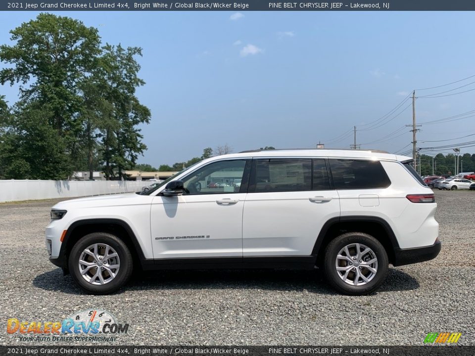 2021 Jeep Grand Cherokee L Limited 4x4 Bright White / Global Black/Wicker Beige Photo #3