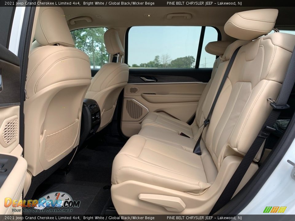 2021 Jeep Grand Cherokee L Limited 4x4 Bright White / Global Black/Wicker Beige Photo #6
