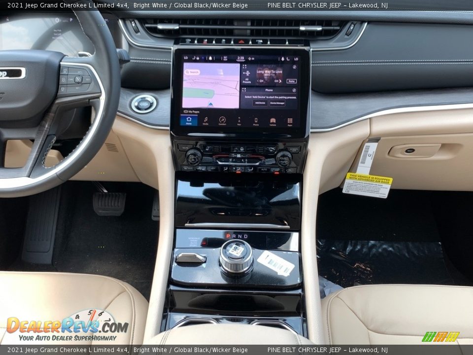 2021 Jeep Grand Cherokee L Limited 4x4 Bright White / Global Black/Wicker Beige Photo #7