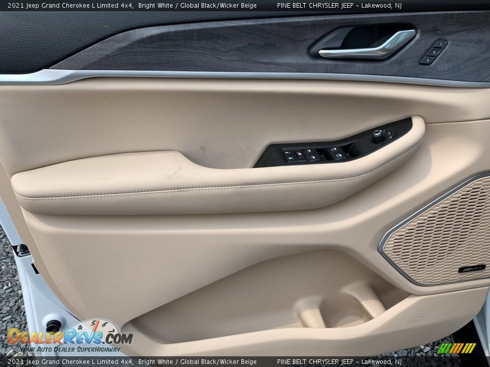 2021 Jeep Grand Cherokee L Limited 4x4 Bright White / Global Black/Wicker Beige Photo #8