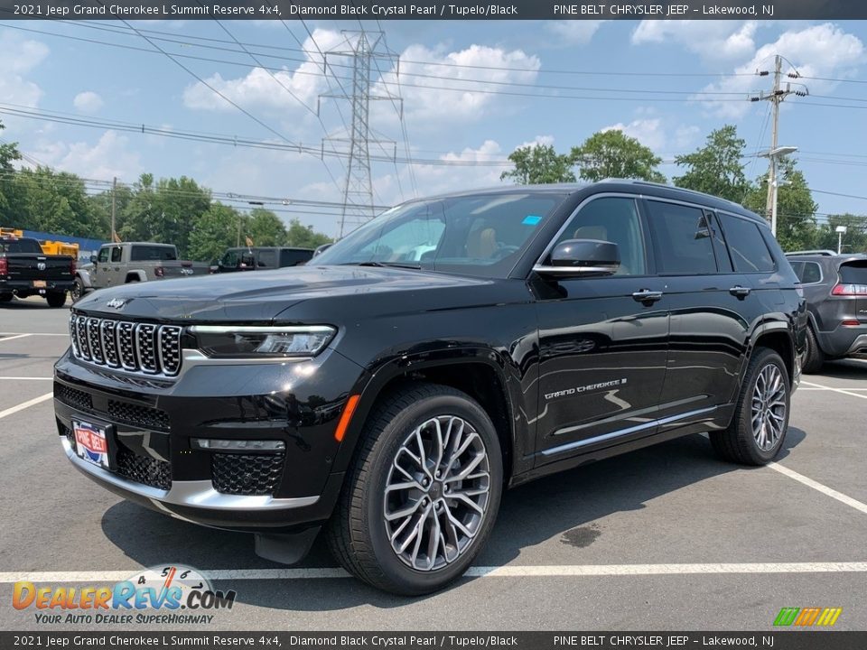 2021 Jeep Grand Cherokee L Summit Reserve 4x4 Diamond Black Crystal Pearl / Tupelo/Black Photo #1