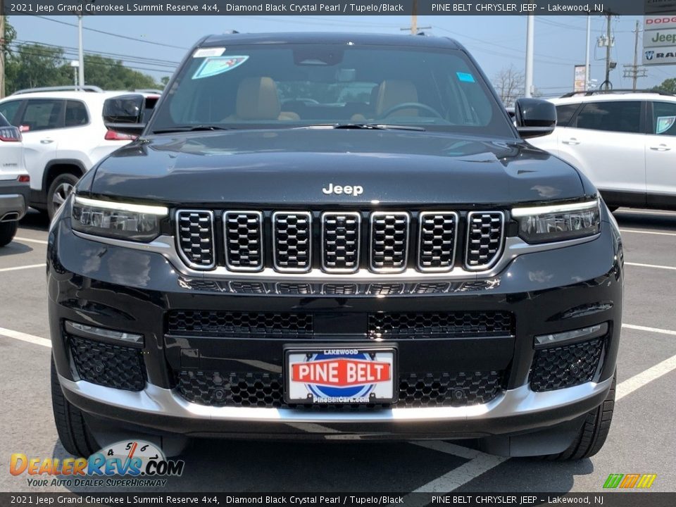 2021 Jeep Grand Cherokee L Summit Reserve 4x4 Diamond Black Crystal Pearl / Tupelo/Black Photo #2