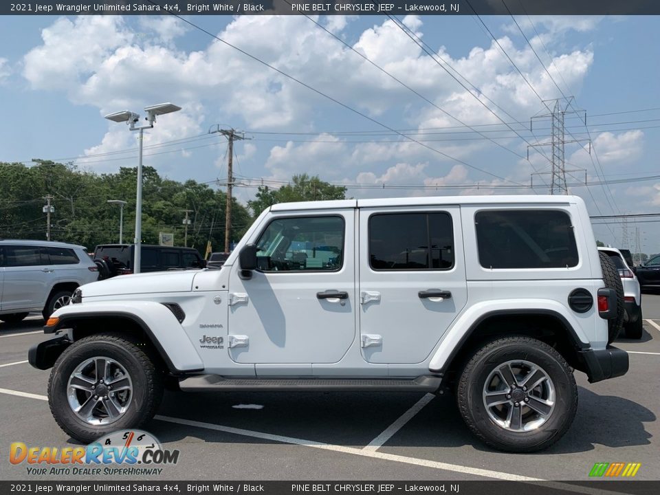 Bright White 2021 Jeep Wrangler Unlimited Sahara 4x4 Photo #3