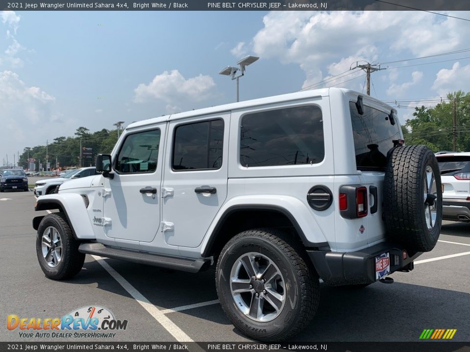 2021 Jeep Wrangler Unlimited Sahara 4x4 Bright White / Black Photo #4