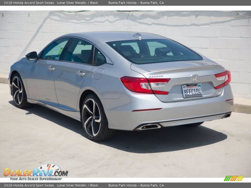 2018 Honda Accord Sport Sedan Lunar Silver Metallic / Black Photo #2