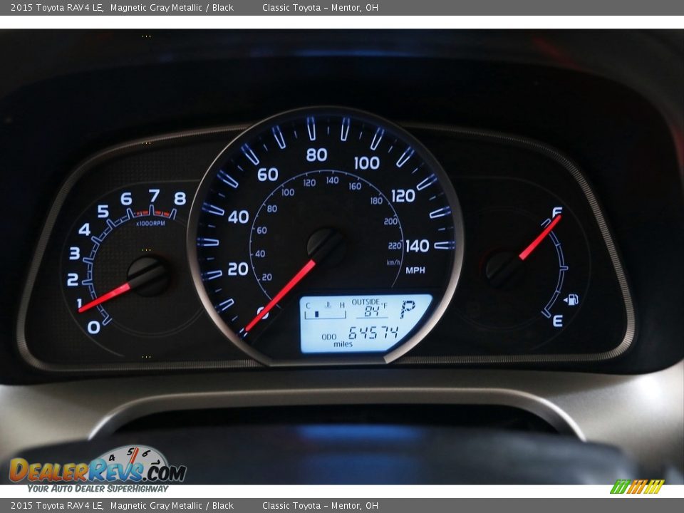 2015 Toyota RAV4 LE Magnetic Gray Metallic / Black Photo #8