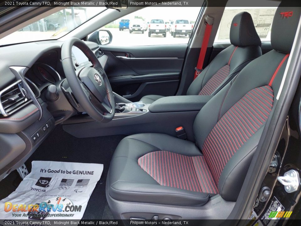 Black/Red Interior - 2021 Toyota Camry TRD Photo #9