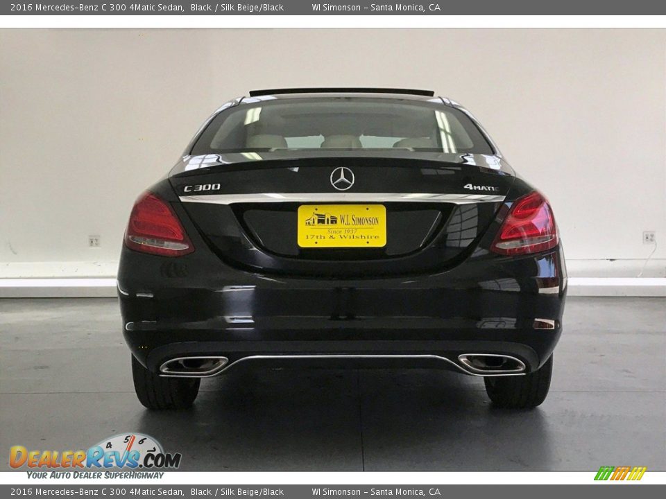 2016 Mercedes-Benz C 300 4Matic Sedan Black / Silk Beige/Black Photo #3